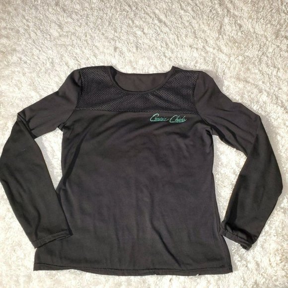Black long sleeve top "Cruzin Chicks" Sz - Picture 1 of 5